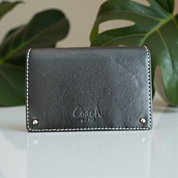 COACH Leather Bifold Wallet - Picture 1 of 7